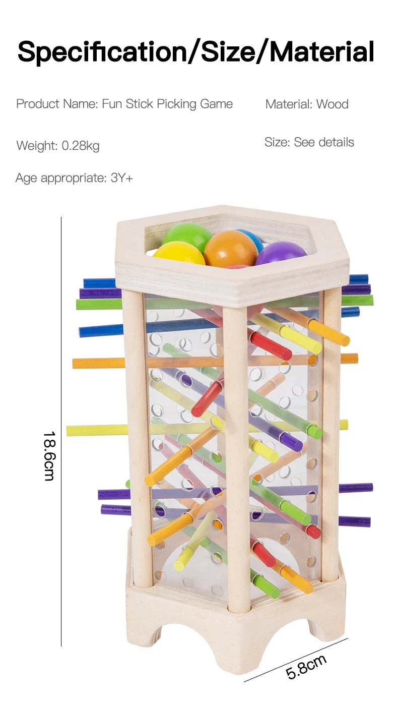 Wooden Counting Sticks and Balance Toy for Early Learning