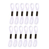 A set of 24 embroidery floss spools in white and black.