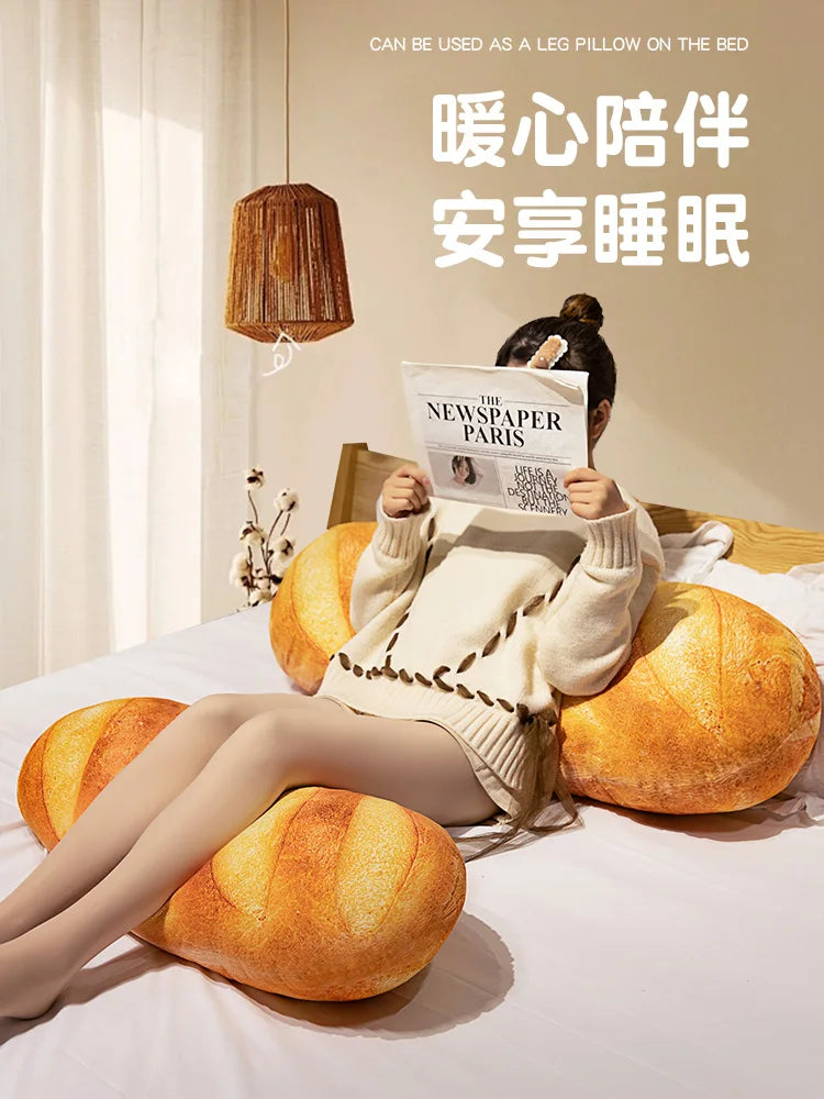 Baguette Bread Plush Pillow | Funny Food Shaped Cushion