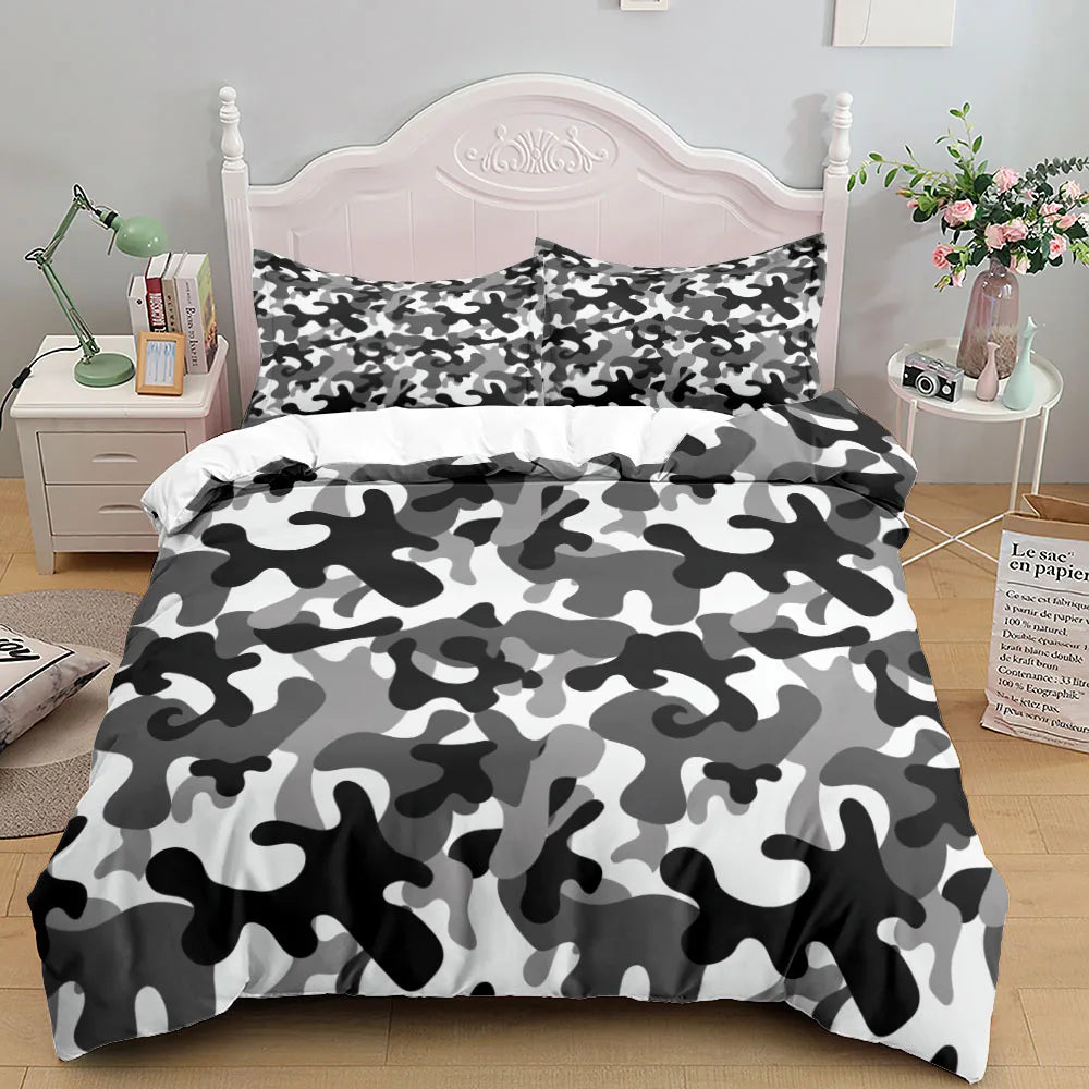 Camouflage Duvet Cover Set with Pillowcases
