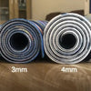 Two rolls of anti-slip rubber mouse pads are shown, labeled 3mm and 4mm thickness.