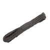 A bundle of dark gray reflective paracord rope used for outdoor utility and binding.