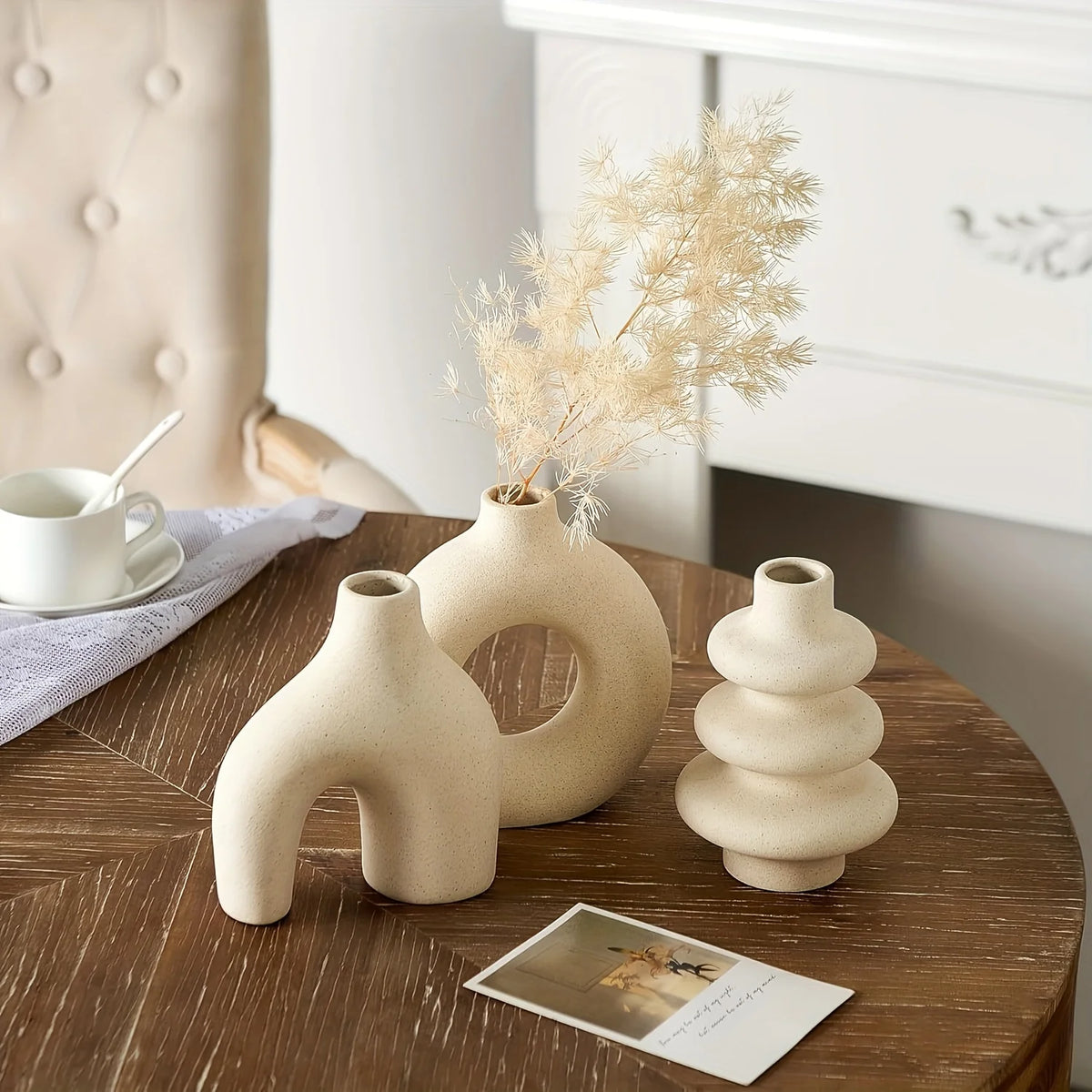 Bohemian Ceramic Vase Set for Home Decor