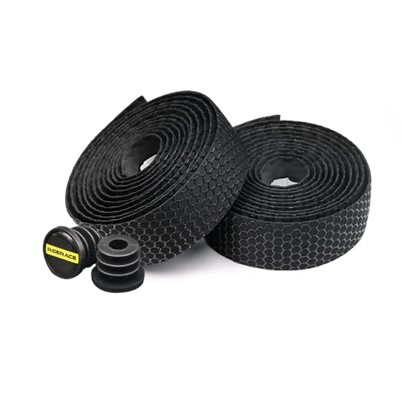 Black silica gel handlebar tape rolls for cycling and racing