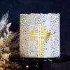 Elegant Gold Acrylic Cross Cake Toppers for Religious Celebrations