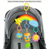 Rainbow Plush Car Hanging Toy with Jingle Bell