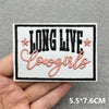Pink Embroidered Iron-On Letter Patches for Clothing & Accessories