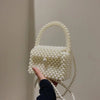 Pearl-Embellished Crossbody Clutch
