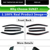 Matte black acrylic window deflectors for a Honda Civic hatchback