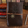 Vintage PU Leather Spiral Journal – Traveler's Notebook with Anchor Design