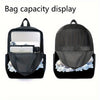 Trendy 3-Piece Backpack Set with Lunch Bag and Pencil Case