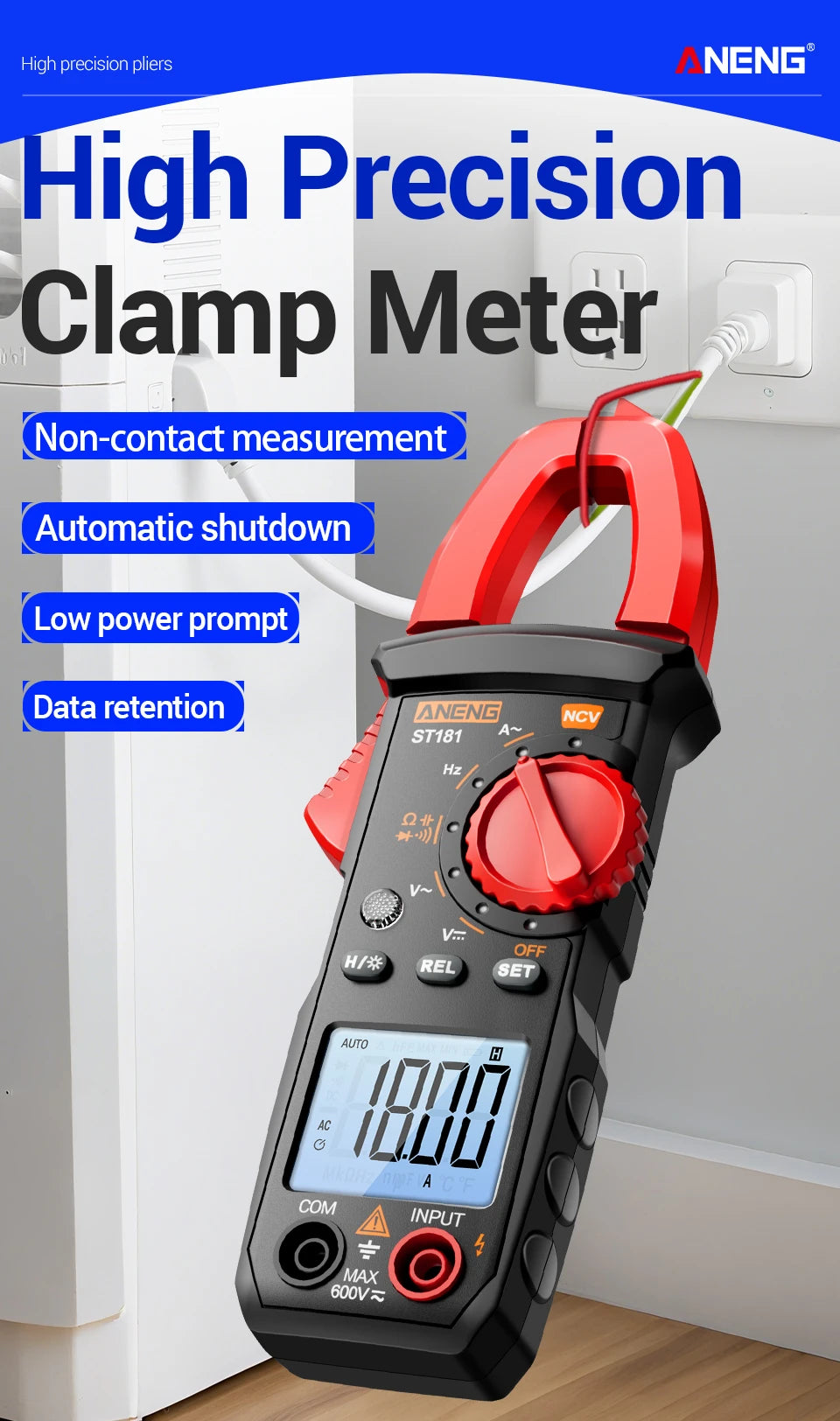 Digital Clamp Meter and Voltage Tester Kit