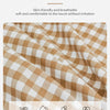 100% Cotton Duvet Cover Set with Plaid Stripe – Breathable & Skin-Friendly
