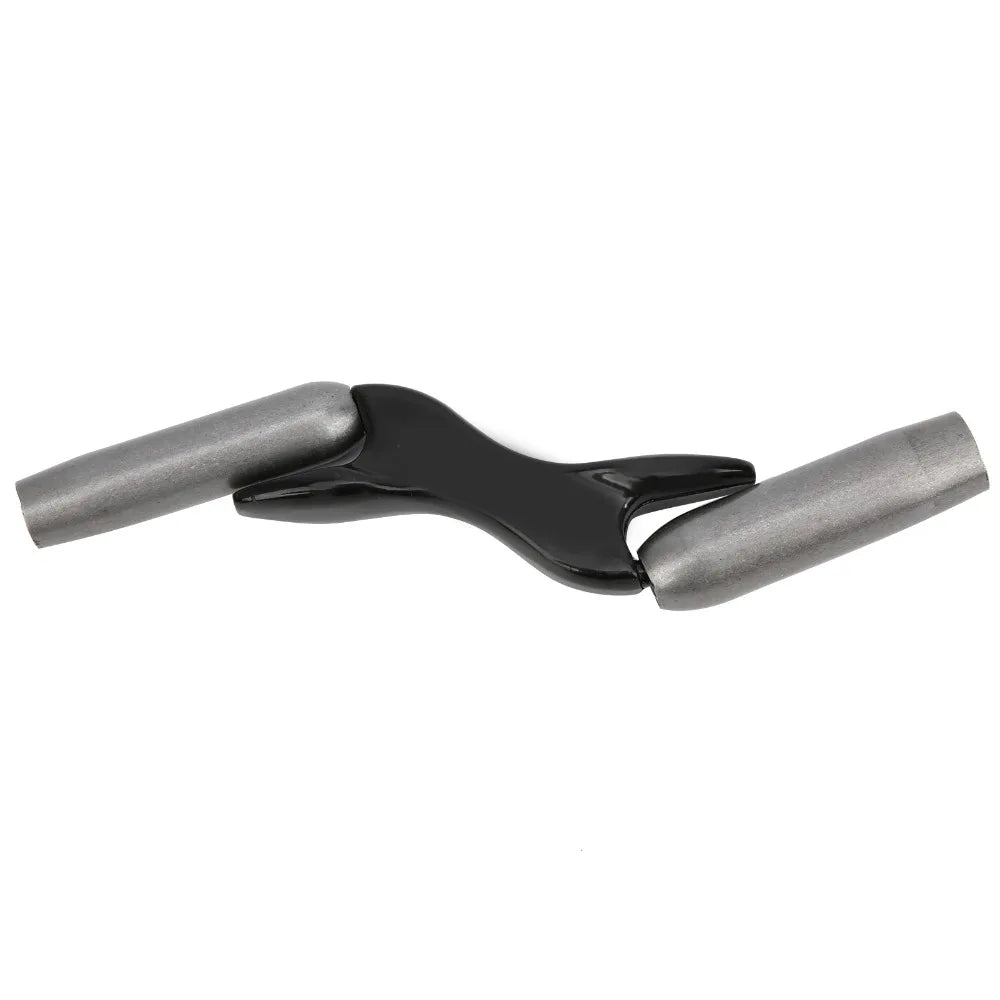 A professional brick jointer set featuring a cast aluminum handle with black and silver components.
