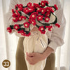 Hand Knitted Rose Bouquet Throw Blanket