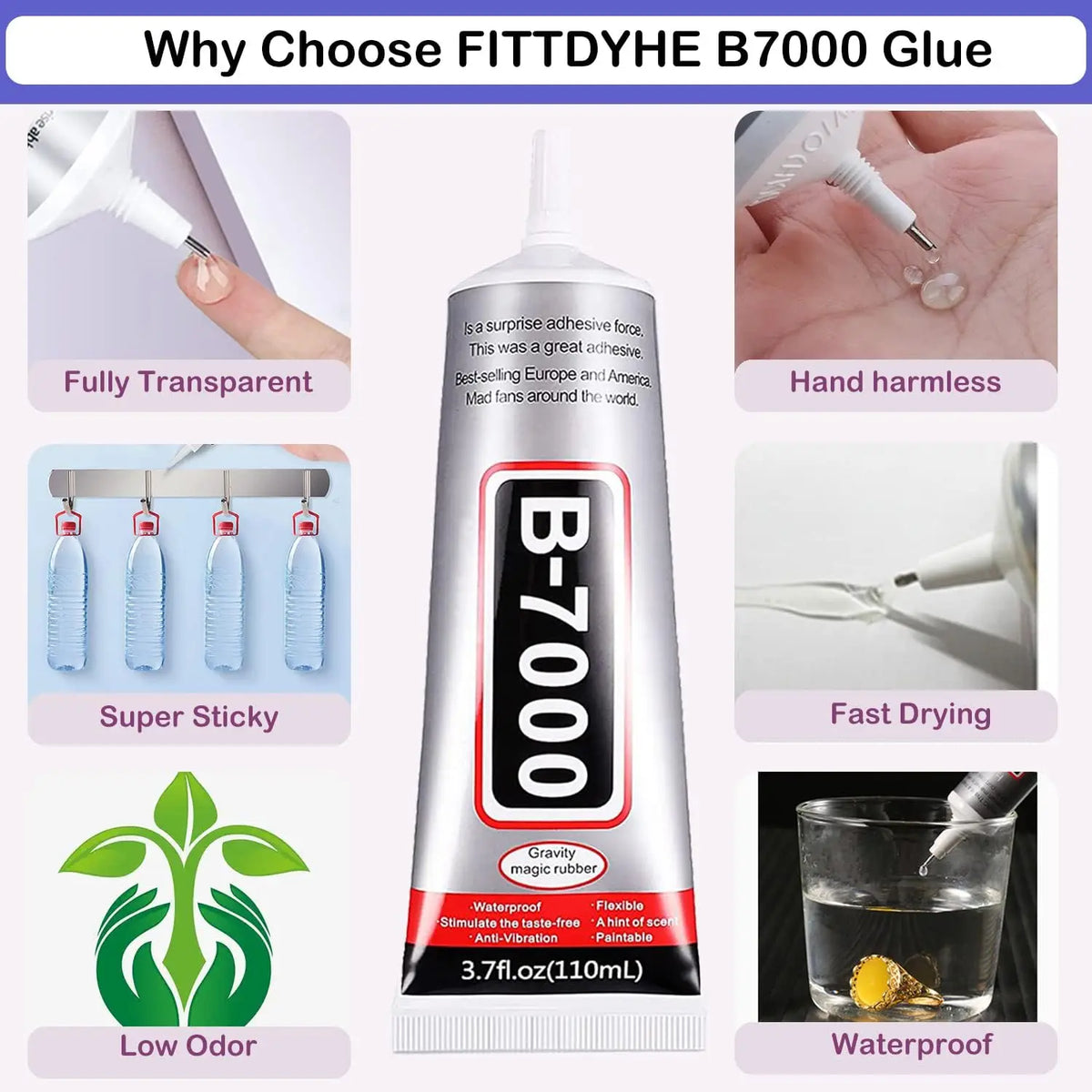 Premium Clear Jewelry Glue for Stones, Gems & Repairs