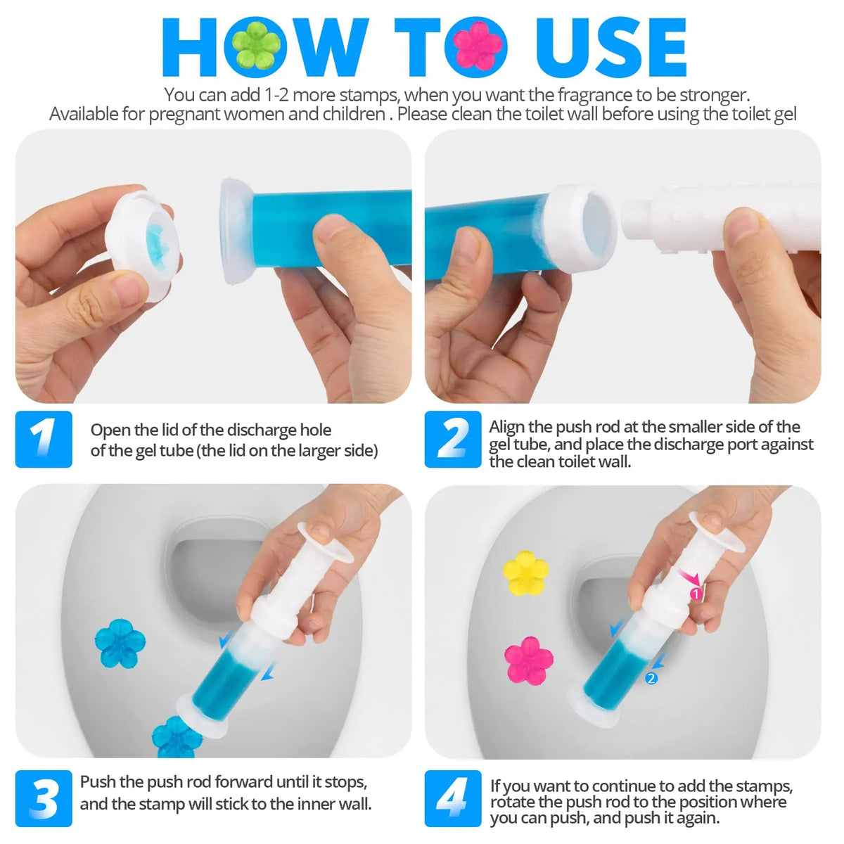 Tampons de nettoyant pour toilettes multi-parfums