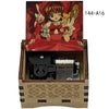 A wooden music box featuring a cardcaptor sakura character illustration and an internal mechanism.