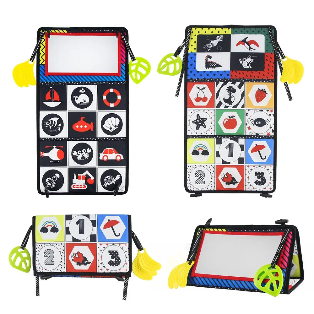 Soft Baby Cloth Book with Fun Mirror for Early Learning
