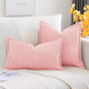 Corduroy Lumbar Pillow Cover for Office and Home