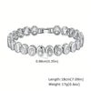 Bracelet Chaîne à Anneau de Papier Doré avec Pierres CZ