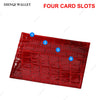 Slim Crocodile-Textured Cardholder Wallet