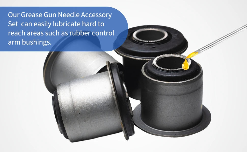 7-Piece Grease Gun Needle Nozzle Kit for Precision Lubrication