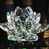 Crystal Lotus Flower Figurine – Elegant Glass Tabletop Decor
