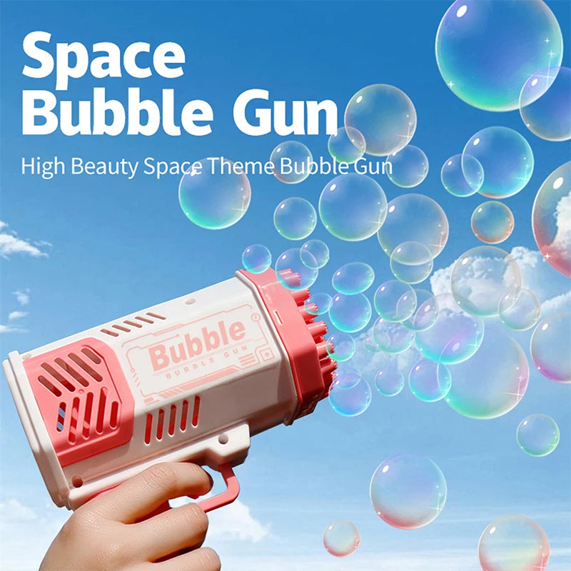 Kids Bubble Blower Gun - 40 Hole Electric Toy