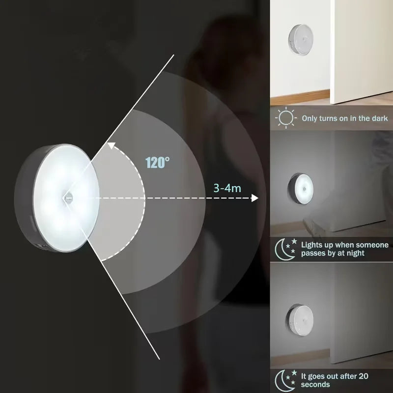 Luz Nocturna Inalámbrica con Sensor de Movimiento