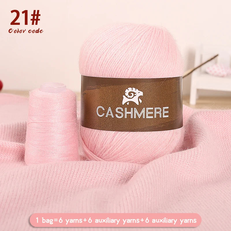 Premium 100% Cashmere Yarn 6-Skein Set for Knitting