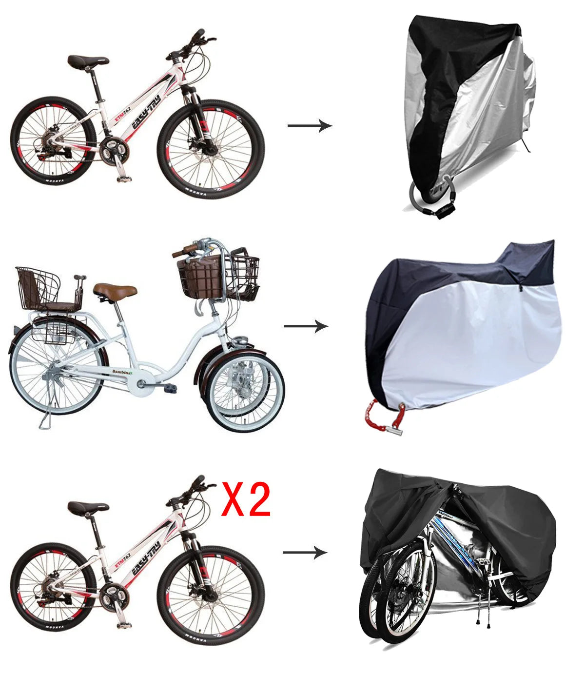 Waterproof Bicycle Cover for Outdoor Storage