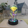 Präsentierte Rose in Glaskuppel mit LED-Beleuchtung