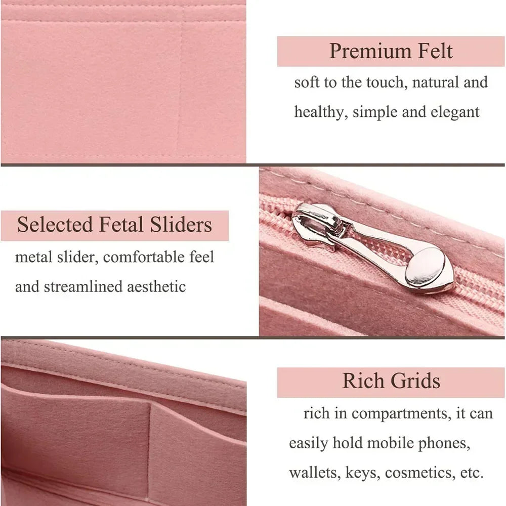 Handbag Organizer Insert for Mini Tote Bags