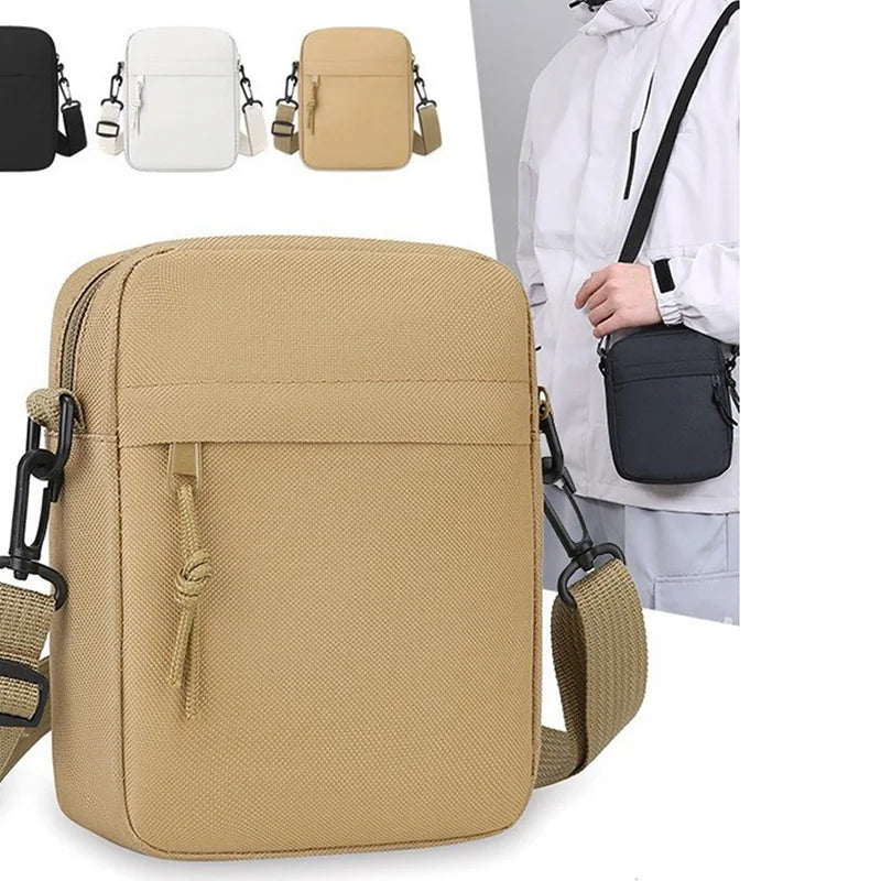 Minimalist Solid Color Crossbody Sling Bag for Men and Women
