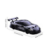 Black Super Racing RC drift truck model with a spoiler and wheels