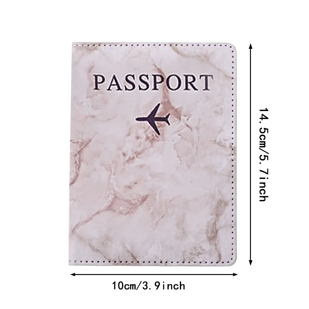 Embroidered Letter Passport Holder with Card Pocket