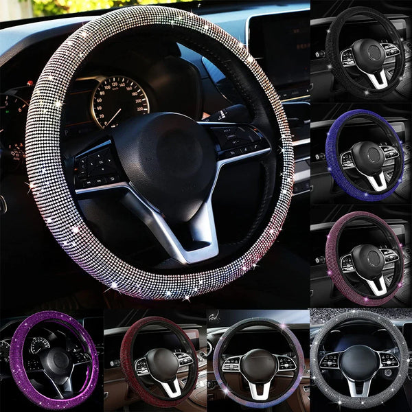 Sparkling Rhinestone Steering Wheel Cover
