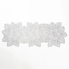 A set of ornate PVC table runners and placemats featuring a detailed floral design.