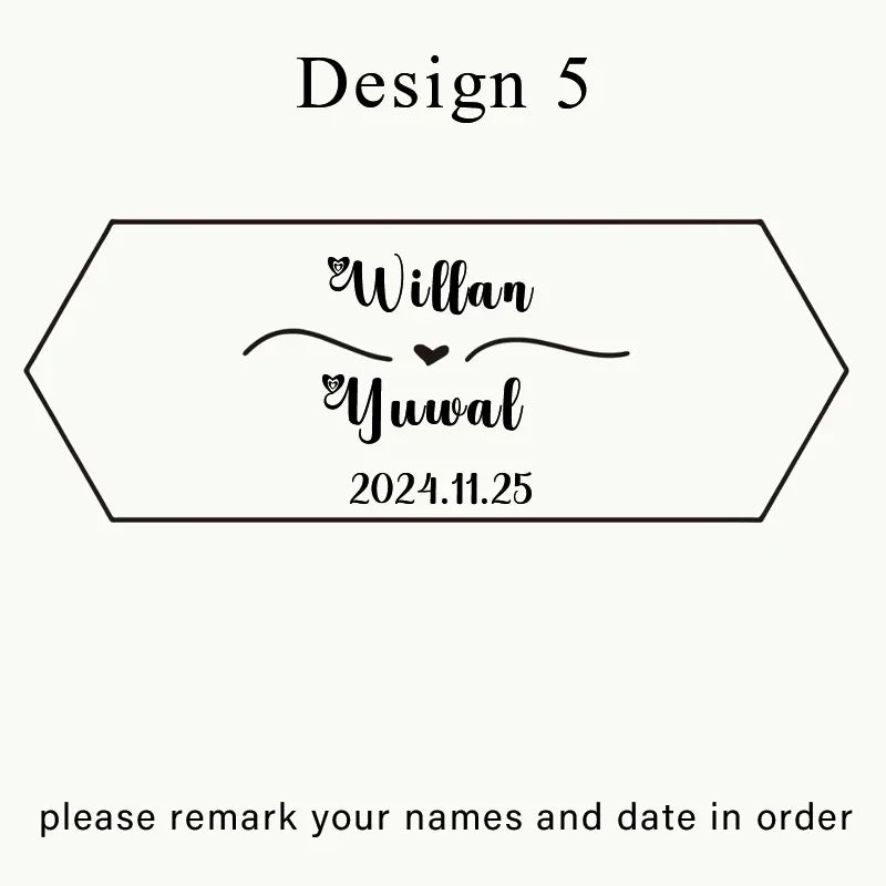 Design 5 featuring the names Willan and Yuwal and the date 2024.11.25
