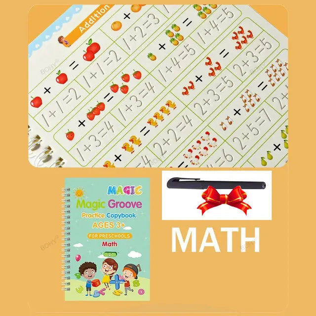 Reusable Grooved Handwriting Practice Book for Kids