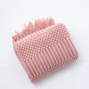 Oversized Chunky Knit Throw Blanket with Tassels