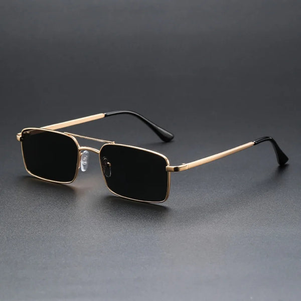 Vintage Double-Bridge Square Sunglasses