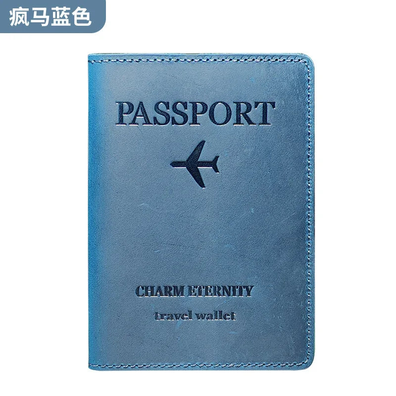 RFID-Blocking Leather Passport Holder