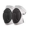 Pair of thick cushioned knee pads with gray and black padding for gardening, work, or sports.