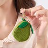 Fruit-Shaped PU Leather Coin Purse Keychain