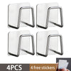 Four stainless steel sponge holders or kitchen sink racks shown in various angles