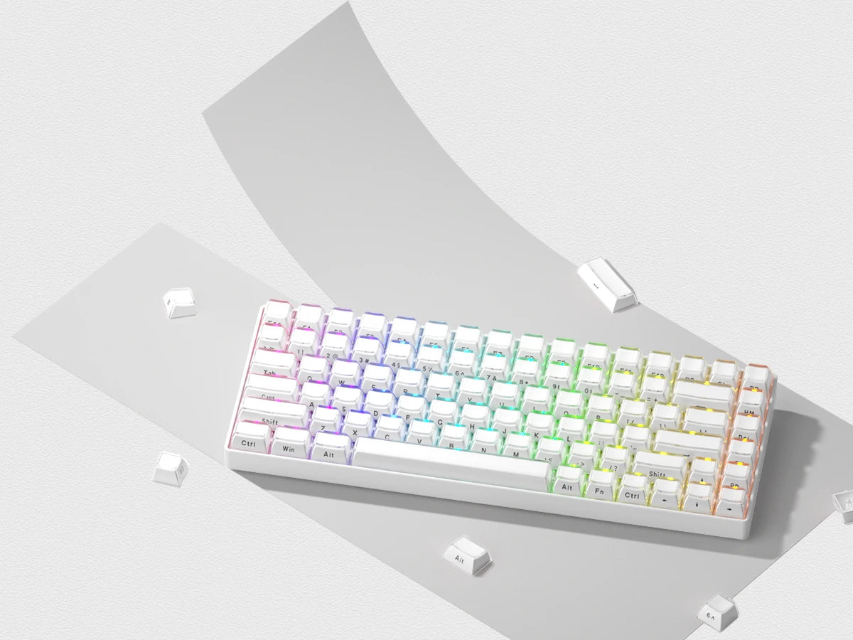 Crystal Clear Jelly Keycaps with Side-Printed Legends for Mechanical Keyboards