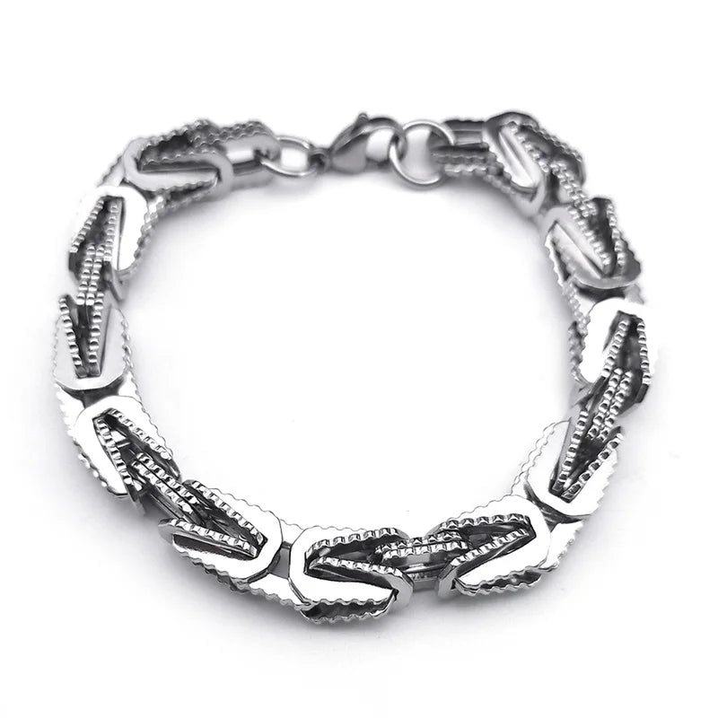 Men's Stainless Steel Biker Chain Bracelet