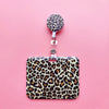 Leopard Print ID Card Holder with Detachable Lanyard